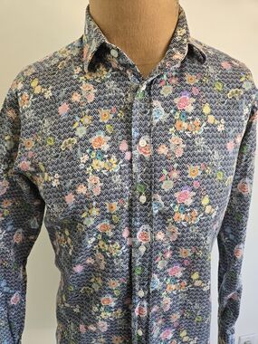 ETRO Floral Print Long-Sleeve Button-Down Shirt